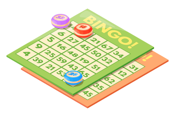 Bingo Isometric Icon Graphics for Local Business Branding