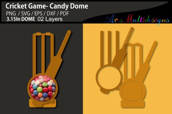 Cricket Game Candy Dome Graphics for Crafts & Digital Product Sellers