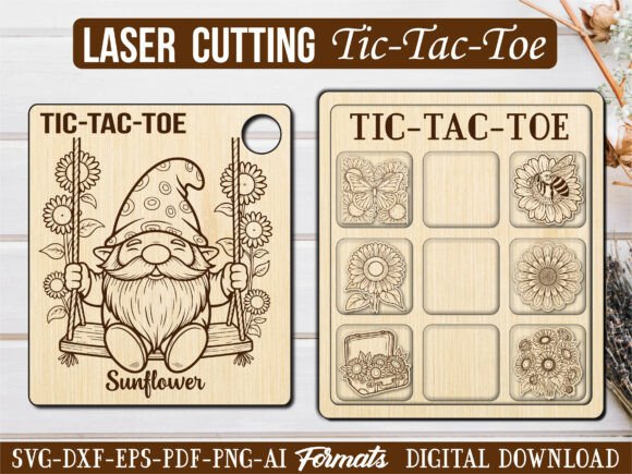 Football Sports Tic Tac Toe Puzzle Game: A Playful Graphic Design Asset for Laser Engraving & Brand Packaging