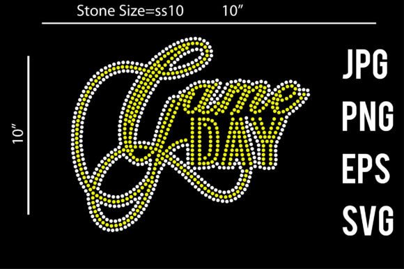 Game Day Rhinestone Template Design for Crafts & Graphics