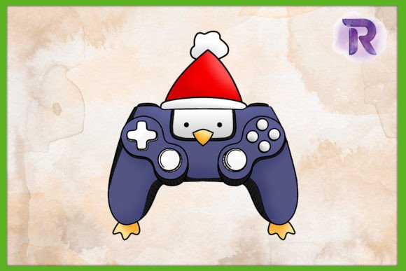 h1Penguin Game Controller Christmas PNG for Crafts & Graphics Projects/h1