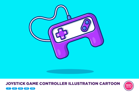 Joystick Game Controller Illustration: A Playful Graphic for Branding and Digital Design