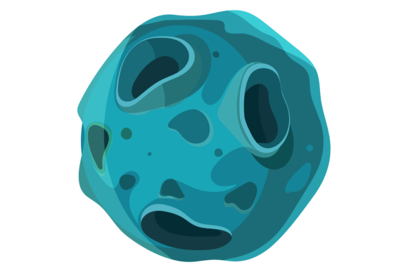 Meteorite Cartoon Icon for Graphics & Illustrations in Crafting