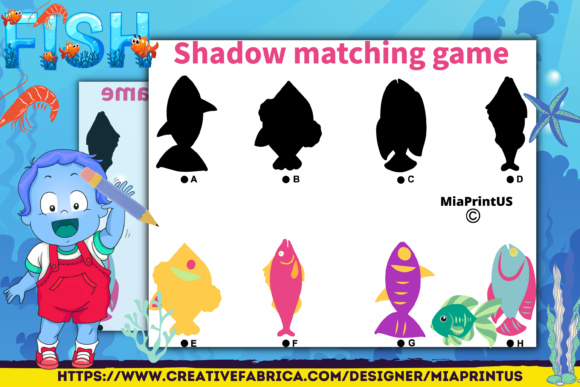 Ocean Animals Shadow Matching Game Review for Embroidery Designers