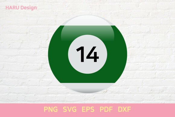 Pool Balls 14 Billiard Balls Table Game Graphics for Crafts & Content Publishing
