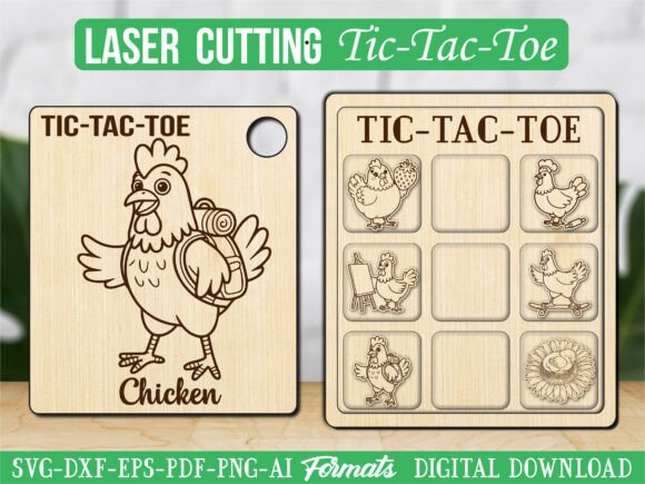 School Roster Tic Tac Toe Puzzle Game – Cute Laser Graphics for Crafty Entrepreneurs
