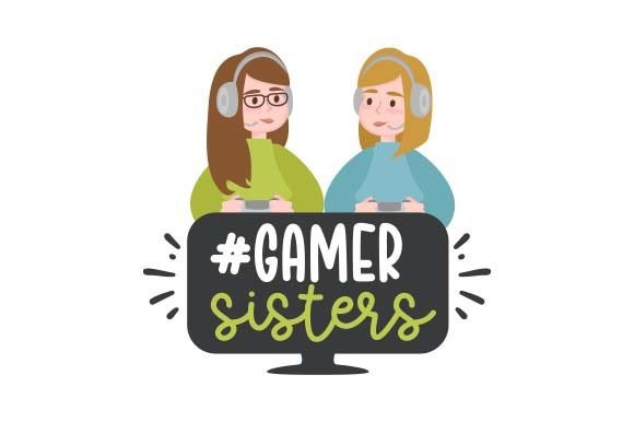 Two Sisters Playing a Video Game on TV – Crafts & Video Game Design for Digital Sellers