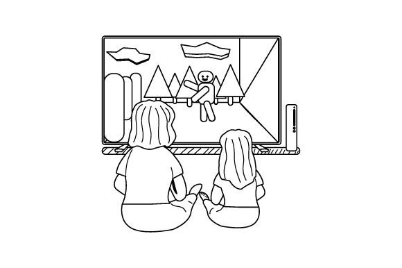 Two Sisters Playing a Video Game – Sketch: A Versatile Craft for Visual Storytelling in Video Game Content