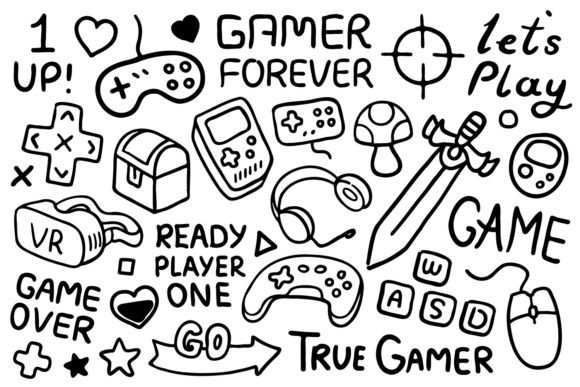 Video Game Illustrations Set: Graphics & Illustrations for Digital Sellers